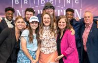 (l-r) Marshawn Kelley, Kristen Tunno-Mullins, Trenton Holcomb, Delaney Lohr, Avalon Green, Jonathan Williams, Leslie Mason, Marcus Kelley, and Dr. Mark Sarver. | Photo by J. Alex Wilson