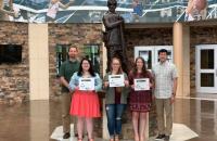 (l-r) Dr. Brian Perkins, Holly Tucker, Emily Landis, Abigail Johnson, and Dr. Rico Gazal