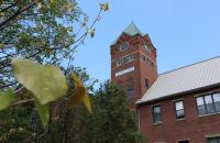 The iconic clock tower at Glenville State College (GSU Photo/Kristen Cosner)