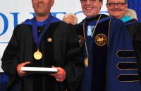 Dr. Jonathan Minton with President Barr