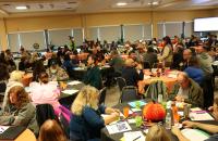 GSC employees at Conversation Day. The event, which was Halloween themed,  included lots of interdepartmental dialogue, costumes, and treats.
