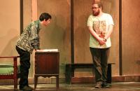 Doctor Faustus (Andrew Mattox) and Wagner (Robert Knicely) during a recent rehearsal