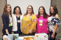 (l-r) EESG student member Carissa Yoak, EESG Co-Advisor Connie Stout O’Dell, EESG President Holly Wilson, EESG Secretary and Historian Abby McCarty, and EESG Co-Advisor Shelly Ratliff