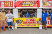 The TNT® Fireworks stand in Glenville (located at Foodland Plaza) is stocked and ready to supply residents with fireworks for their Independence Day celebrations. Pictured here are some of the volunteer workers from last season (l-r) Daniel Hinger, Dr. Jason Barr, Brittany Koutsounis, Joe Lutsy, Tina Lowe, Mitchell Blackburn, and James McChesney. (GSU Photo/Kristen Cosner)