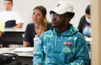 Glenville State College students attending class on the first day of the fall 2021 semester. (GSC Photo/Kristen Cosner)