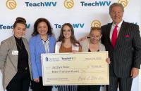 Glenville State University representatives with the first TeachWV Grow Your Own Teacher Apprentice; (l-r) Rachel Clutter, Connie Stout O’Dell, Jazzlyn Teter, Jamie Teter, Dr. Mark Manchin. (Courtesy Photo)