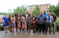 (l-r) Breanna Bennett, Hannah Mick, Alli Parski, Rebecca Bartlett, Katie Benson, Travis Myers, Caitlyn Rogers, Austin Hill, Elizabeth Messer, Brittany White, Clayton Swisher, Wesley Self, Gabe Maynard, Austin Broussard, William Lyons