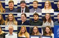 May 2021 Hidden Promise graduates; (l-r, descending) Claire Amos, Christopher Anglin, Mitchell Blackburn, Joshua Brennan, Kaitlyn Coleman, Alexandra Dean, Brianna Deel, Madisyn Furr, Fairan Gill, Logan Hays, Tessa Jordan, Dalton Law, Kristina Lowe, B. Tyler Moore, Arikka Smith, Shiann Smith, and Allyson Yoho. (GSC Photos/Kristen Cosner)