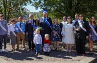 (l-r) Sophomore Princess Emily Lewis & escort Cayden Hayes, Senior Princess Andrea Vidal & Senior Prince Alex Pondexter, GSC President Dr. Mark Manchin, Homecoming Queen Jahnvi Duncan, Court Attendant Lucas Butcher, Homecoming King Austin Cochran, Court Attendant Kendall Duelley, GSC First Lady Gigi Manchin, Junior Princess Cassie Hyre, Senior Princess Keelin Howes, Junior Princess Escort Jacob Long, Senior Princess Escort Joe Lutsy, Freshman Princess Courtney Goad, & Freshman Prince Spencer Waggoner.