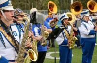 Members of the Glenville State College Marching Band perform at Homecoming.