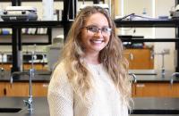 Glenville State College senior Janeeva Jenkins was recently accepted into the School of Pharmacy at WVU (GSC Photo/Kristen Cosner)