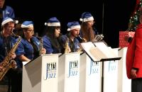 The GSC Jazz Combo, under the direction of Dr. Jason Barr (right), performs jazz inspired holiday tunes at a previous concert.