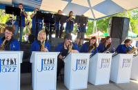Members of the Glenville State College Jazz Big Band performing at the Blue Crab Festival in Little River, South Carolina.