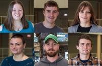 Fall 2021 Glenville State College Land Resources Scholarship recipients (l-r, top) Gabrielle Dean, Evan Jedamski, Heather Moore; (l-r, bottom) Chloe Richardson, Ronald Stearns, Benjamin Sturtevant.