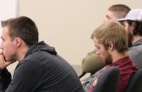 Students listen to a presenter at a previous Land Resources Seminar Series event. (GSU Photo/Dustin Crutchfield)