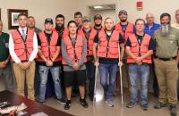 (l-r) Doyle Hupp, Mark Hedrick, Earl Thompson, Chase McCoy, Jacob Amick, Gabe Soto, Evan Jedamski, Asa Dick, Josh McNemar, Jacob Petry, Tyler Day, Eli Henthorn, Rick Sypolt, Jason Cobb, and Mark McCormick