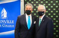 Glenville State College President Dr. Mark Manchin (left) with Marshall University President Dr. Jerome A. Gilbert after the signing ceremony.