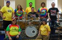 Among those performing in the upcoming Percussion Concert at Glenville State University include (l-r) Mitchell Blackburn, Joe Lutsy, Tina Lowe, Marcus Spinks, Jacob Lutsy, Joseph Jarosz, Tess Bradburn, and Garrett Hacker. The performance is scheduled for Friday, April 8 at 7:00 p.m. in the Fine Arts Center Auditorium.