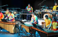 Members of Glenville State University’s Percussion Ensemble at their annual concert last spring. This year’s concert is scheduled for Friday, April 7. (GSU Photo/Dustin Crutchfield)