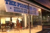 Bluegrass students during an informal jam session at The Pioneer Stage