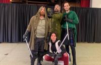 Members of the Rustic Mechanicals Shakespeare troupe pictured after a rehearsal of “The Age of Rebels and Revels” – a performance they will bring to Glenville State University on Tuesday, April 11. (Courtesy Photo)