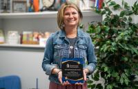 Vada Woodford, Glenville State University’s 2024 Staff Rising Star Award Recipient. (GSU Photo/Julia Hill) 