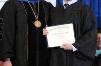 Student Leadership Award Recipient Jacob Bullard (right) with Board of Governors Chair Greg Smith (left)