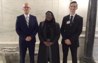 Representing GSC at Undergraduate Research Day at the Capitol were (l-r) Tyler Moore, Chere Davis, and Preston Allison