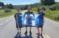 From Glenville State College, Dr. Wenwen Du, Jacob Petry, and MacKenzie Petry after the Ruck 22 WV event