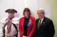 (l-r) Roane County Historical Society President Rich Greathouse, 2019 History Hero Vickie Baker, and Delegate Martin Atkinson