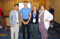 (l-r) Glenville State College Associate Professor of Physical Education Dr. Jong-Hoon Yu, Jessy Moore, GSC graduate Maygon Cangemi, and GSC graduate Mackenzie Smith at the WVAHPERD Convention