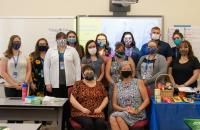 (l-r) Standing: Nikki English, Jessica DiGennaro, Kristie Taylor, Hannah Allen, Anna Lusk, Laura Webb, Tabitha Cochrum, McKenze Yanero Steele, Sara Sellers, Ryan Colaw, Julia Lesko, Allison Moss; Seated: Dr. Grace Wine and Barbara Tucker (GSC Photo/Kristen Cosner)