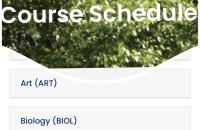 Course Schedule Webpage