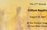 Flyer for the Trillium reading