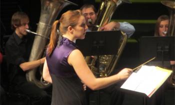 Courtney Clevenger conducting